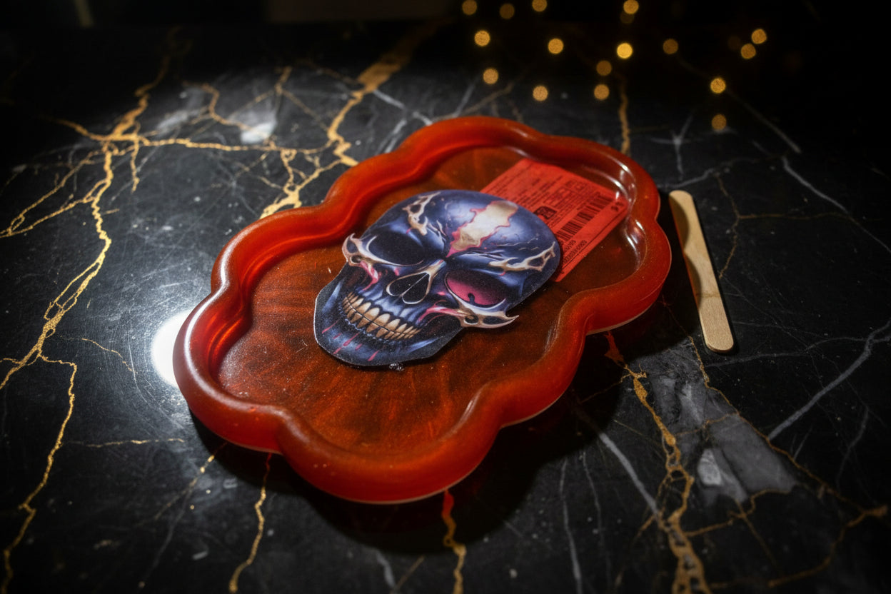 Skull cloud shaped trinket tray