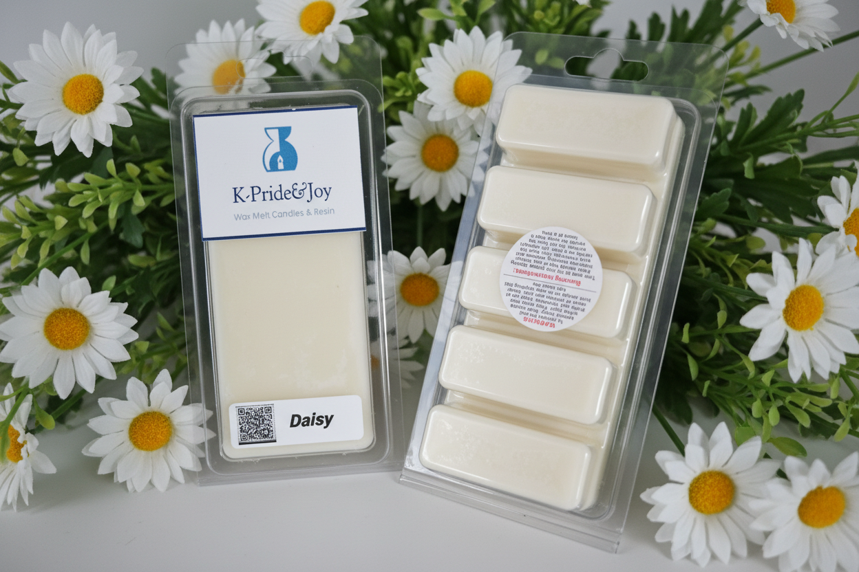 Beautifully scented daisy wax melt,