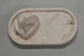 Marble effect trinket tray with matching heart holding hands