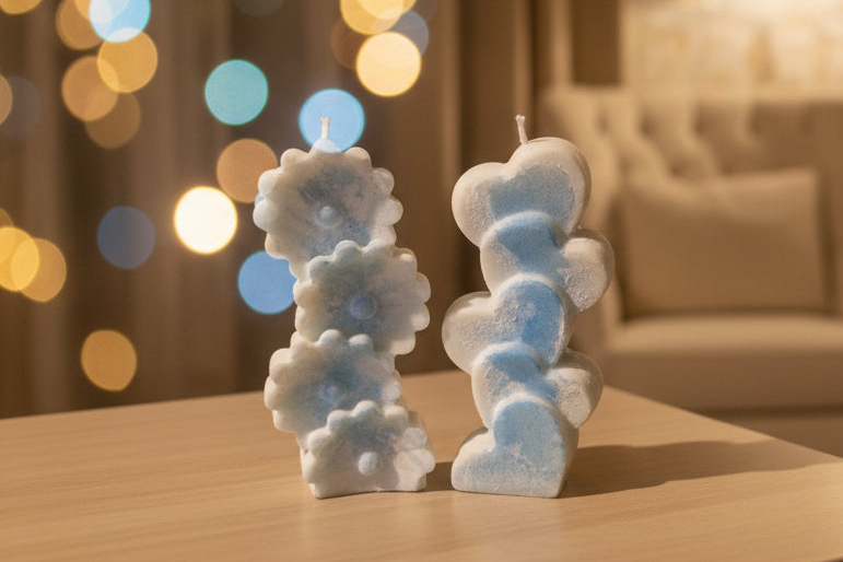 Baby powder free standing candle