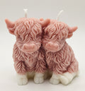Snuggling Highland cows candle- Dragons Blood