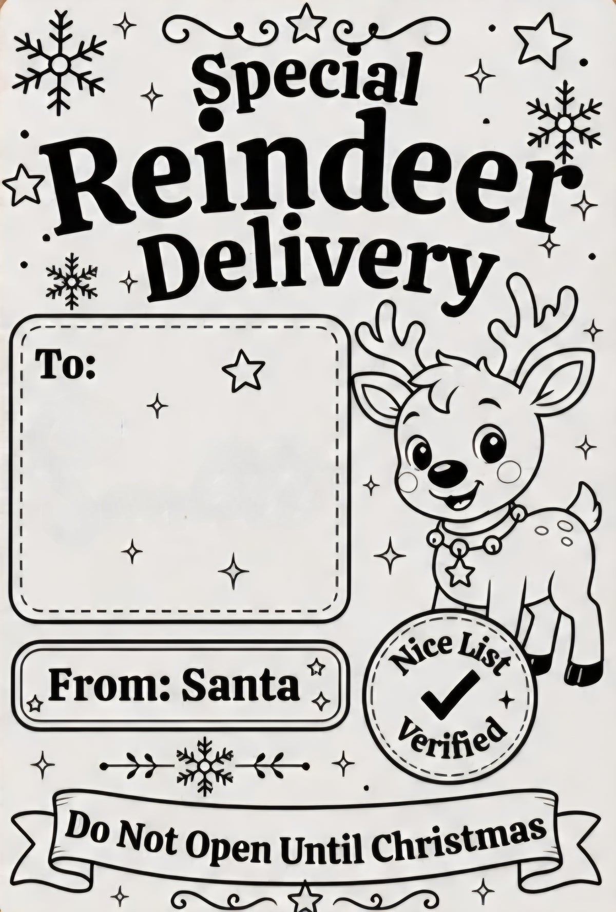 8 Christmas present sticky labels