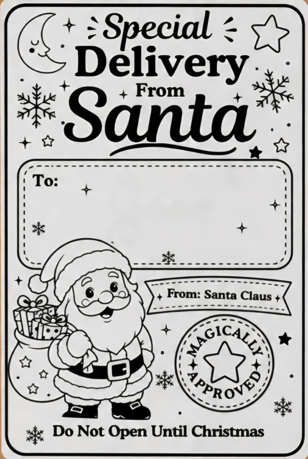 8 Christmas present sticky labels