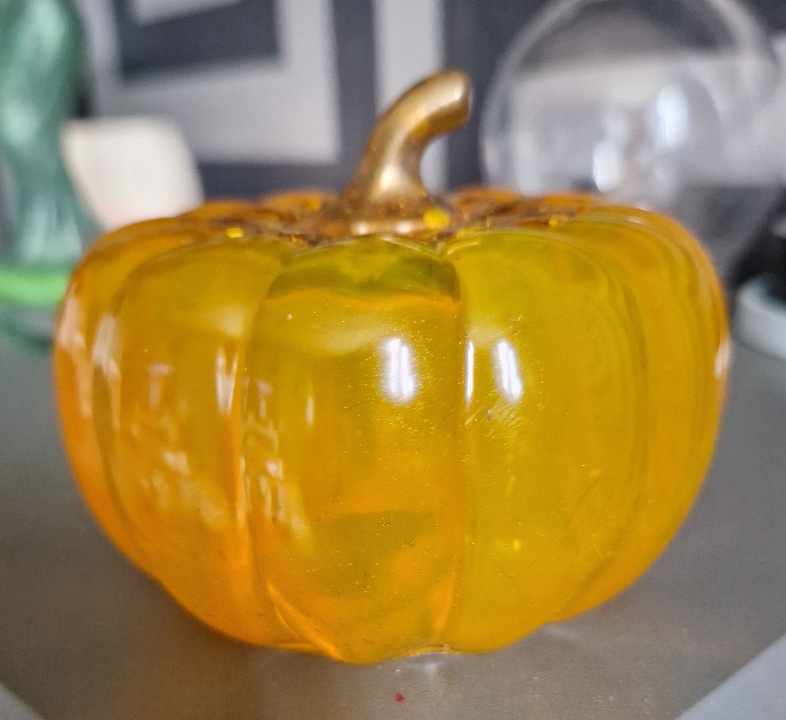 Handmade Halloween Resin Pumpkin Trinket Dish