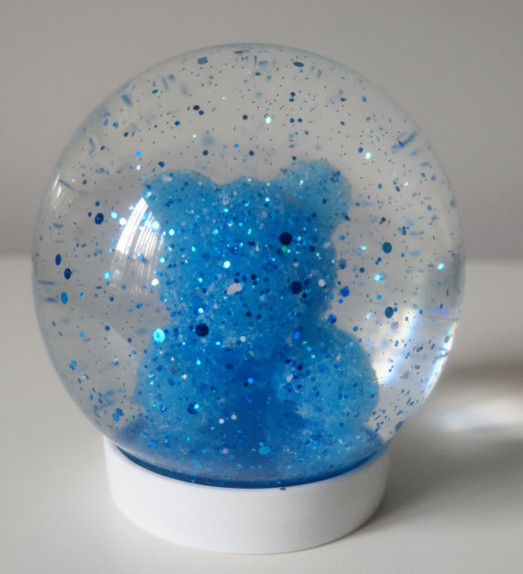 Blue Bear Snow Globe