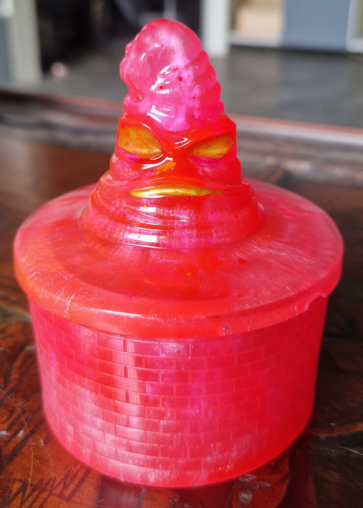 Halloween Harry Potter Sorting Hat dish, neon pink