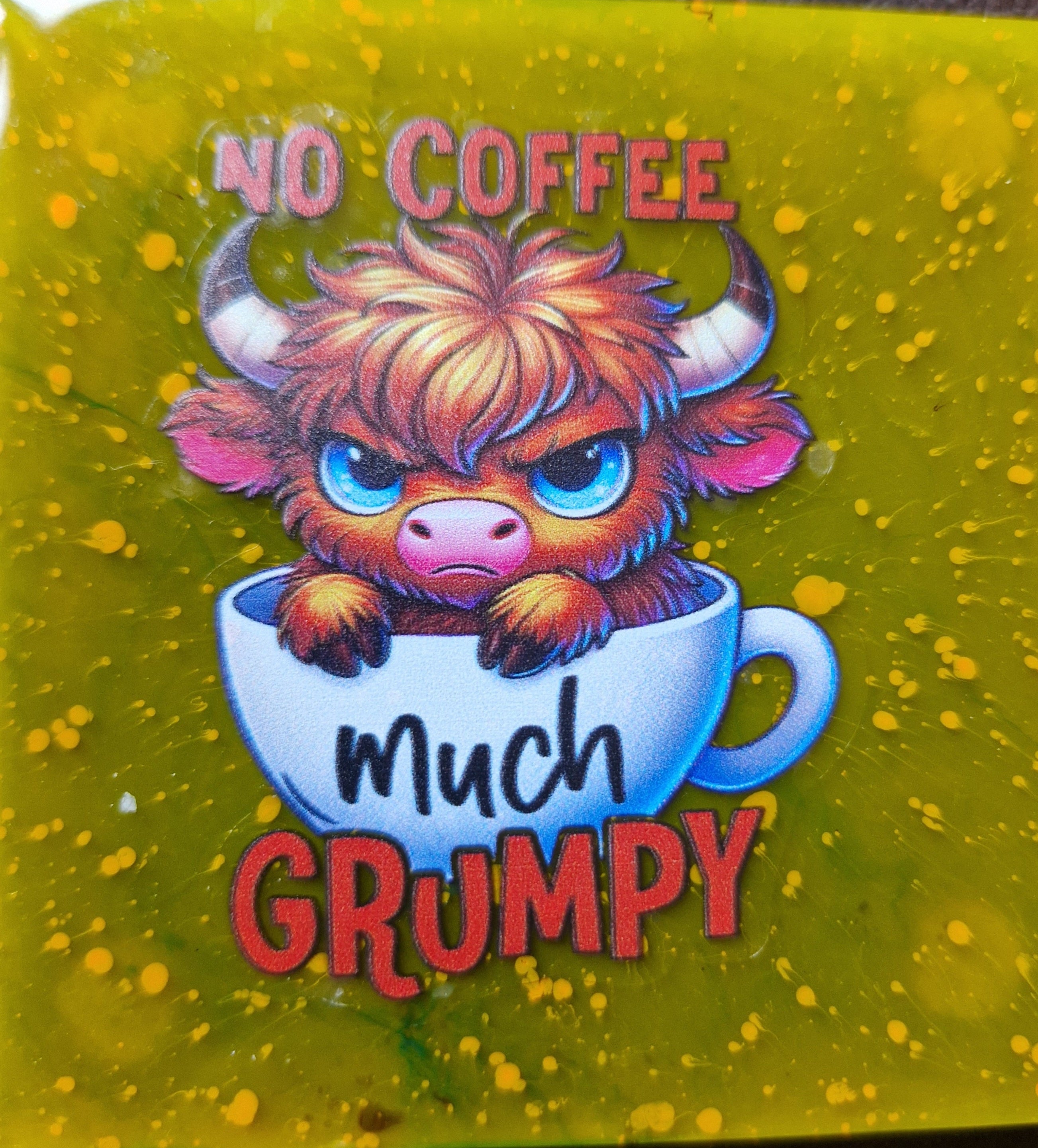 Highland Cow Coaster Set | Set of 4 with Holder