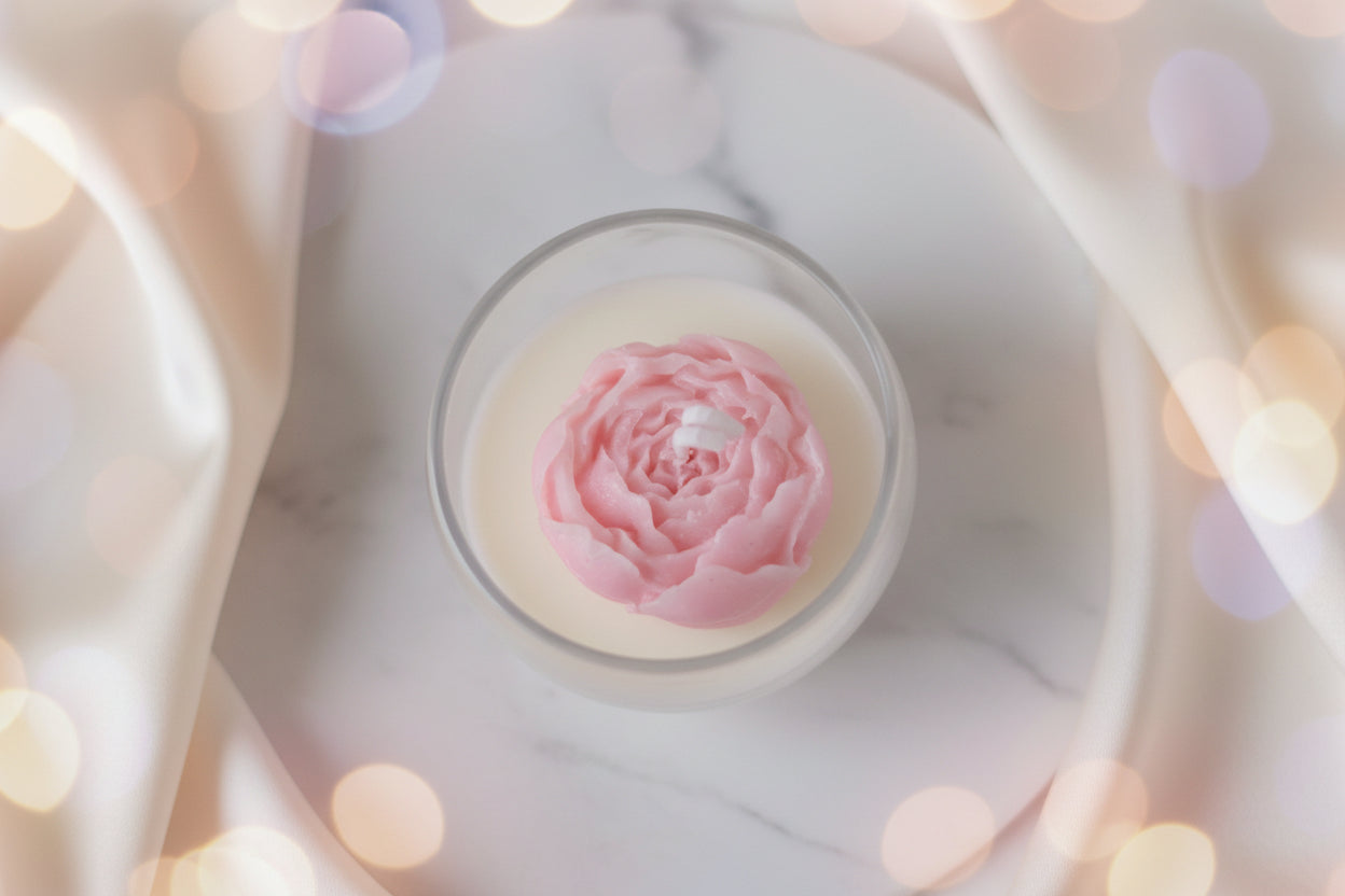 Stunning rose candle