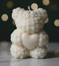 XL Rose bear candle, kreed Aventos