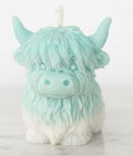 Highland cow candle, icing sugar