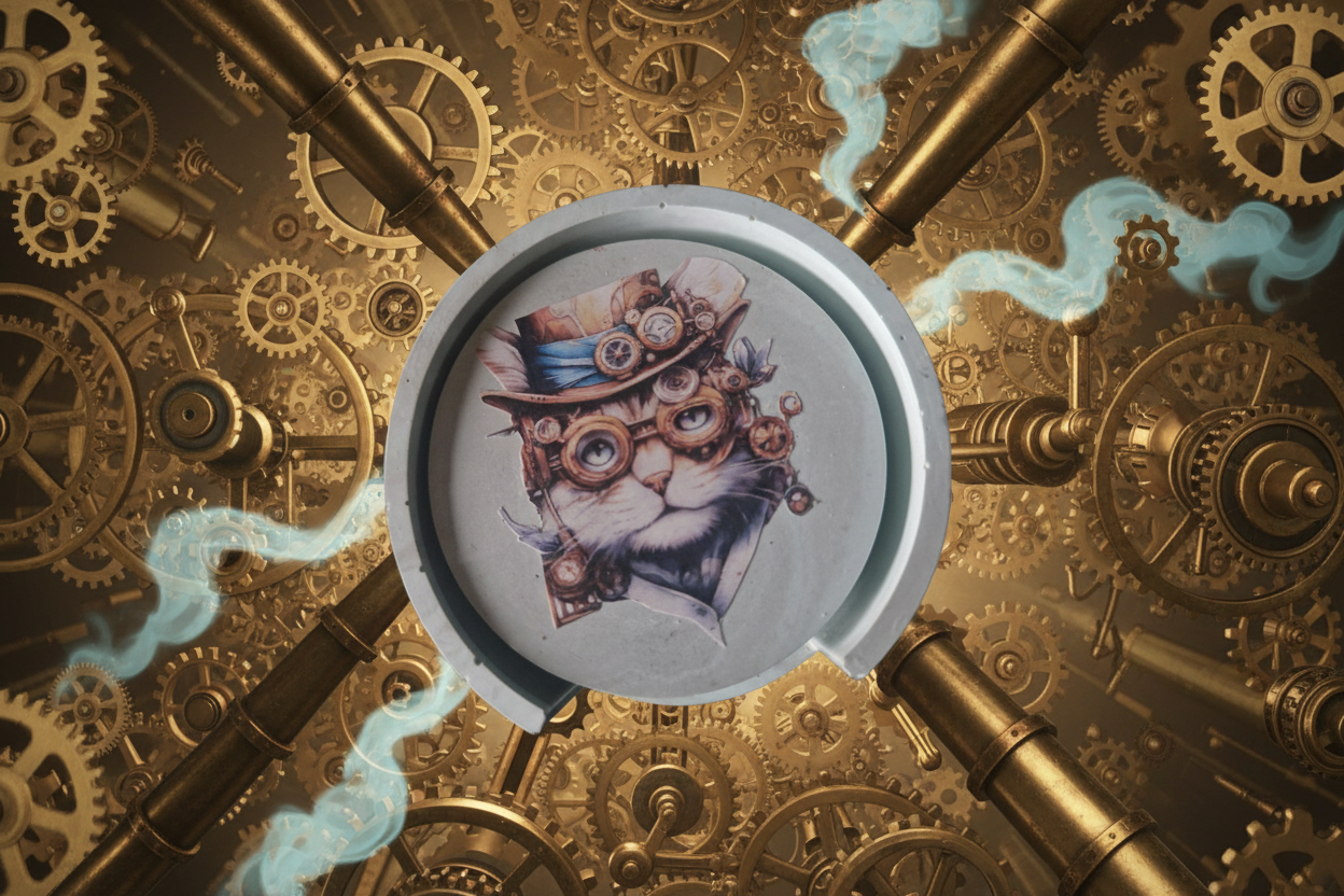 Cartoon steampunk coasters