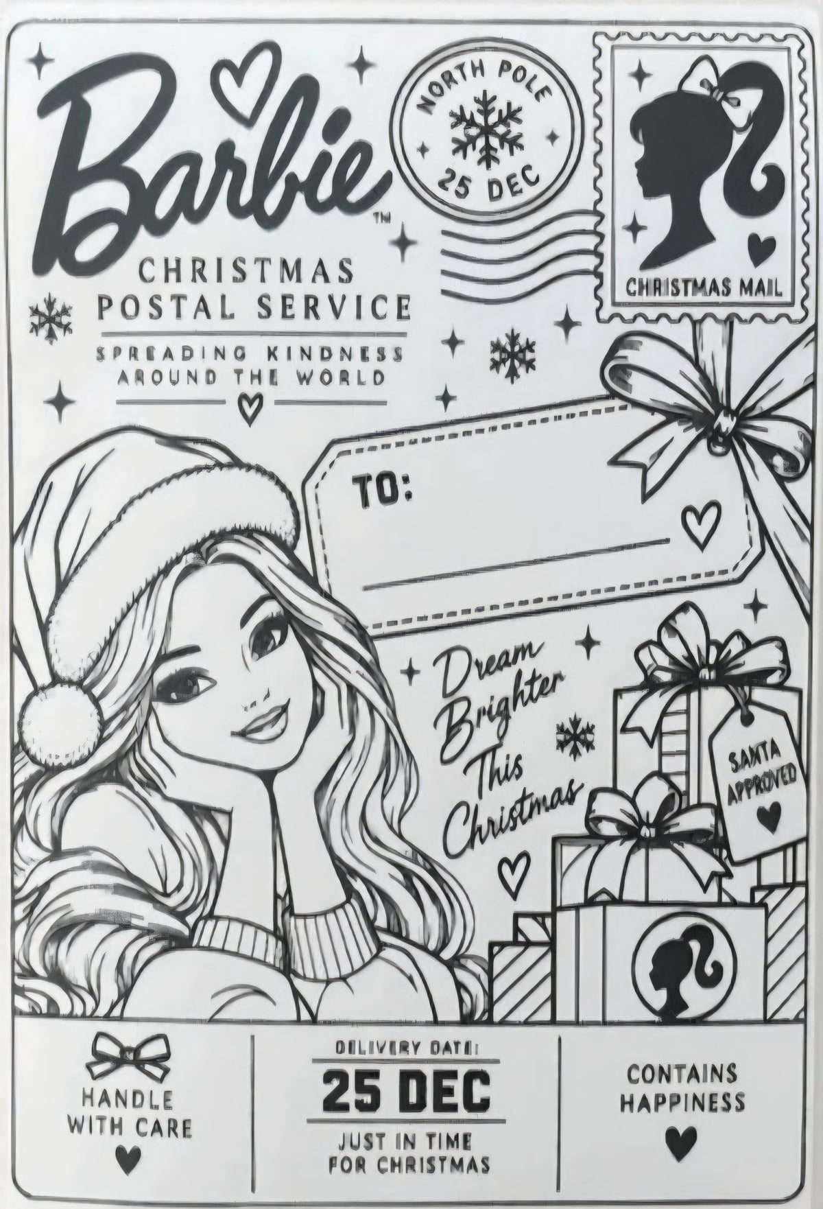 8 Christmas present sticky labels