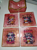 Coffee Highland Cow coasters