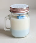 Mason jar candle, baby powder