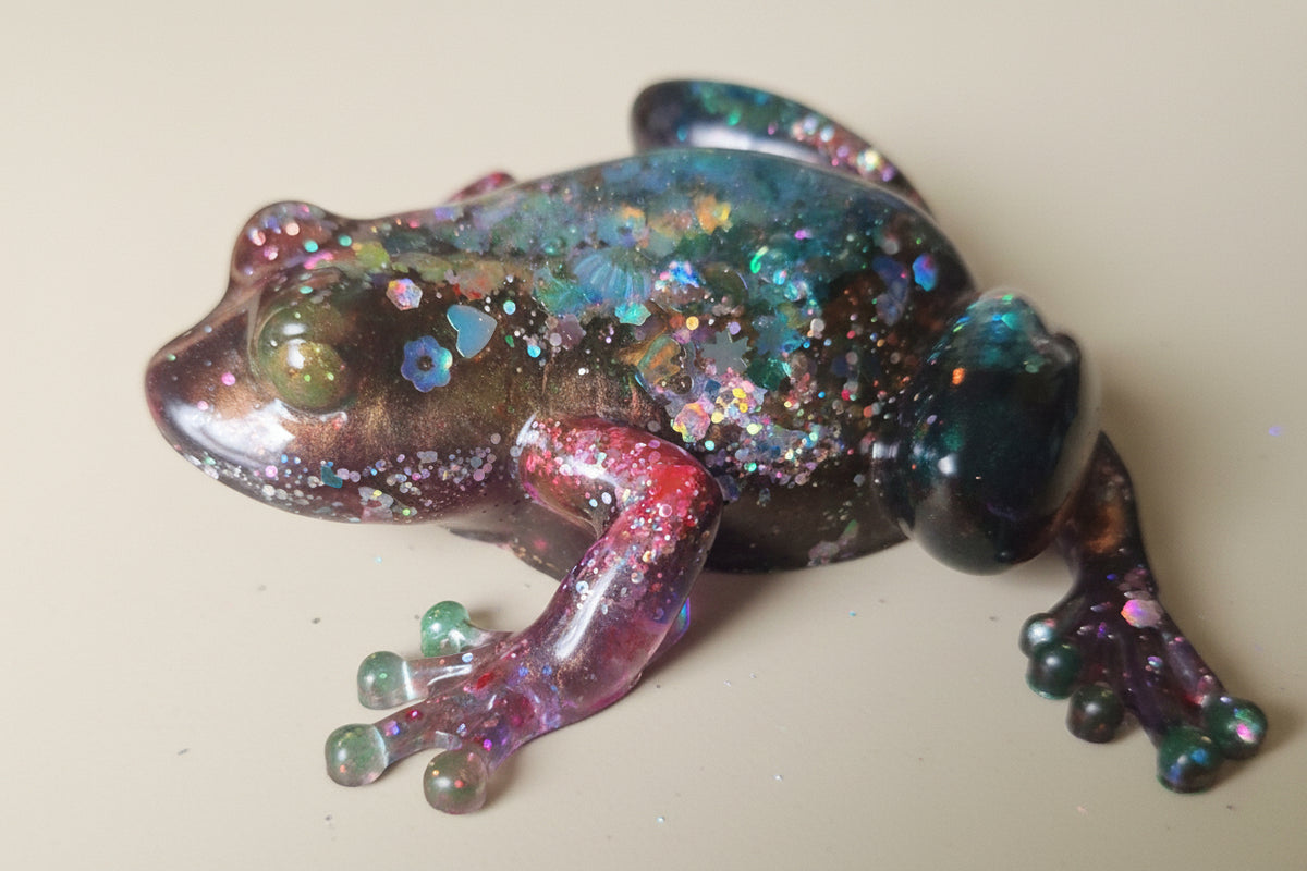 Glitzy frog