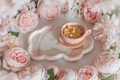 Cloud trinket tray with cup & saucer candle,