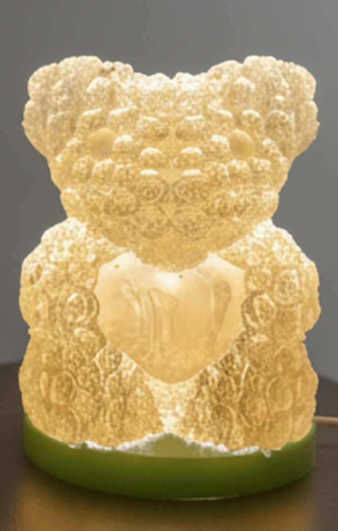Stunning handmade large bear lamp