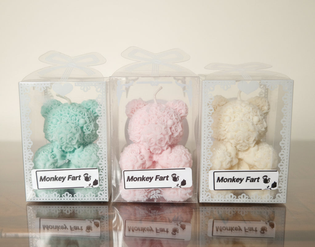 Monkey Fart scented small bear candle