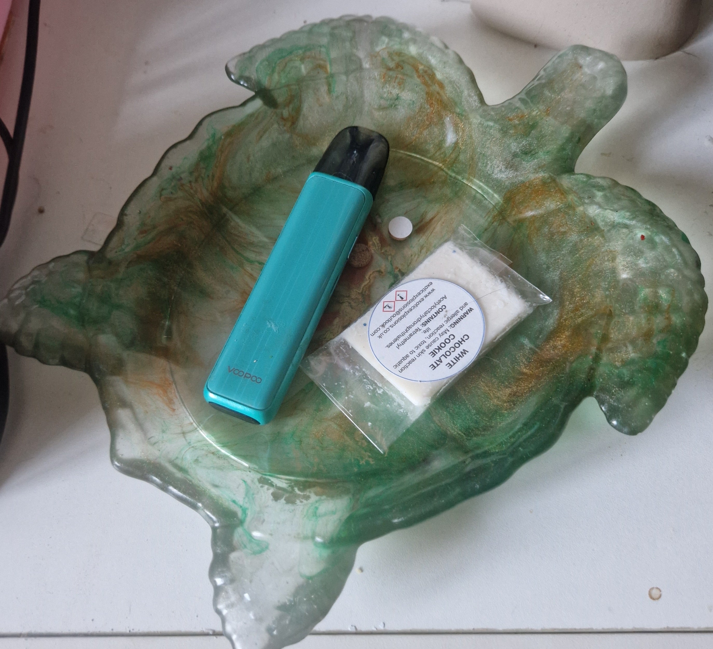 Handmade Resin Turtle Trinket Dish