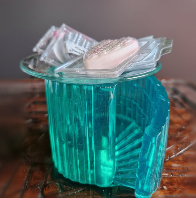 Handmade spiral staircase wax burner set,