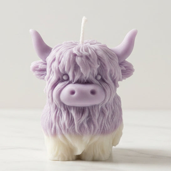 Highland cow candle- marshmallow & Cherry