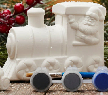 Paint your own Christmas train