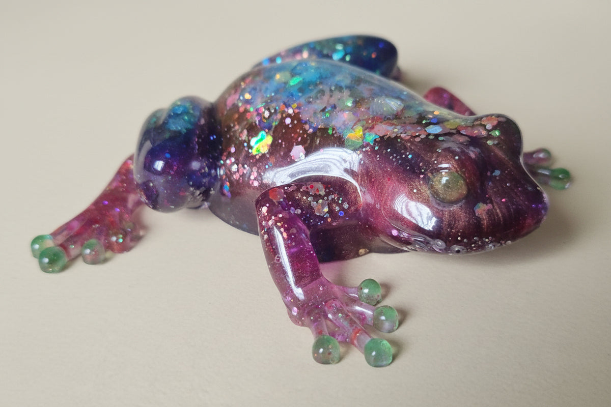 Glitzy frog