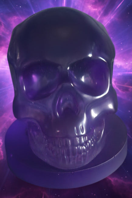 Gorgeous purple skull lamp