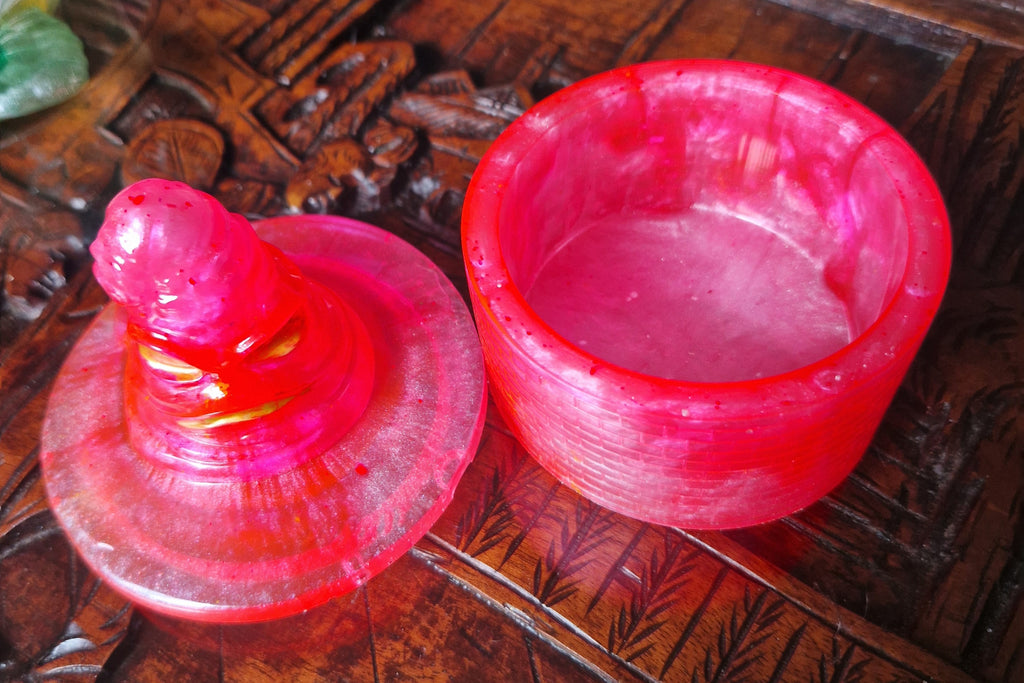 Halloween Harry Potter Sorting Hat dish, neon pink