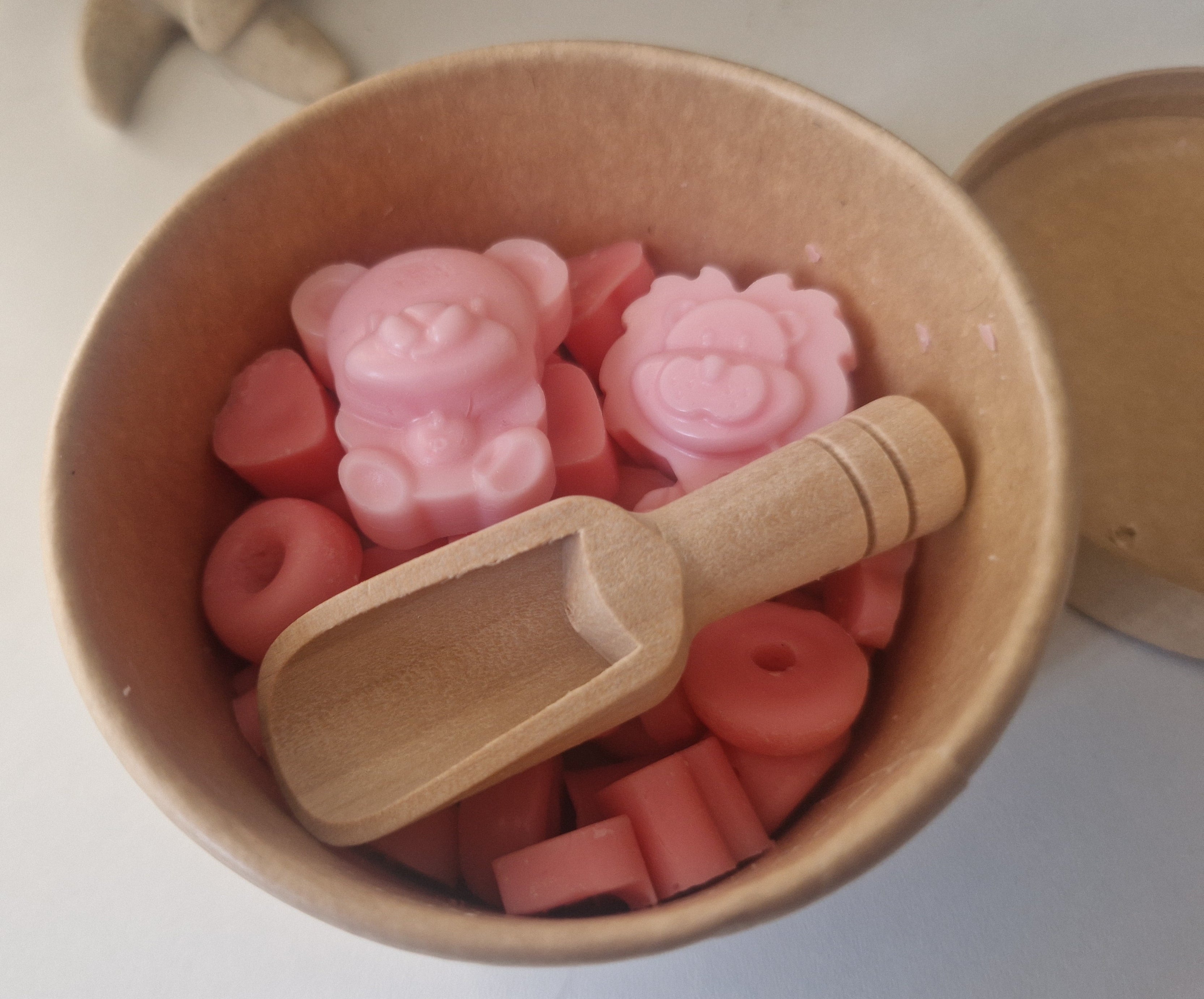 Strawberry scoopies with scoop