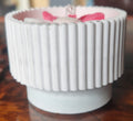 Handmade vessel & Candle, marshmallow & Sweet Cherry